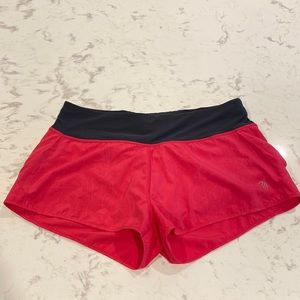 Hot pink athletic shorts